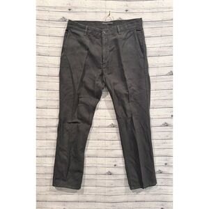 John Varvatos Mens Linen Blend 5 Pocket Pant Sz 32R Gray Stretch Casual Preppy